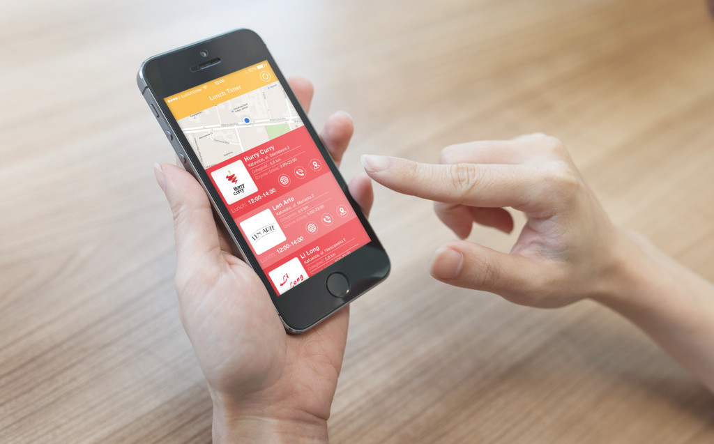 Lunchtimer - appdesign - RAWMEDIA